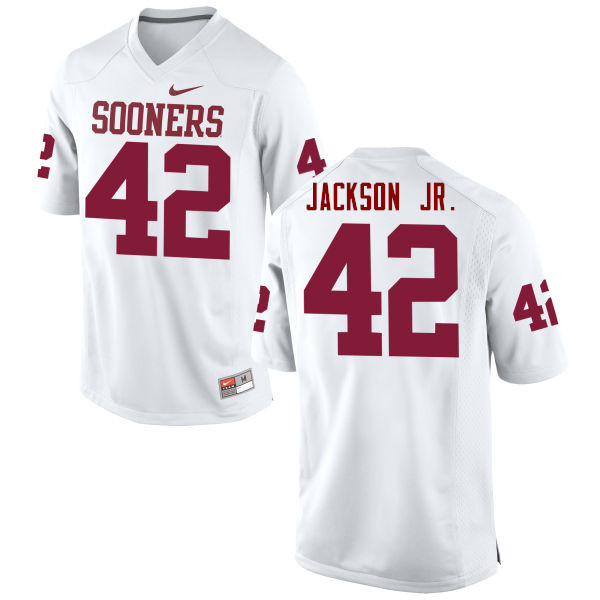 Oklahoma Sooners #42 Mark Jackson Jr. College Football Jerseys Game-White